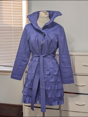 Samuel Dong Periwinkle-Lavender Lined Jacket